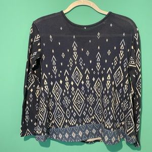 Sheer long sleeve shirt